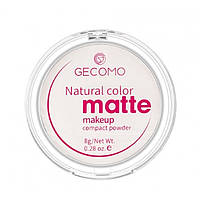 Пудра матовая полупрозрачная Gecomo Matte Powder, компактная пудра для макияжа, молочный