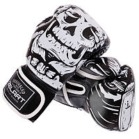 Перчатки боксерские Zelart SKULL BO-5493 8-12 унций