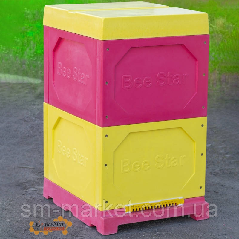 Вулик 10 рамковий з пінополіуретану, 2 Корпуси, 300 мм (Дадан) кольоровий BeeStar