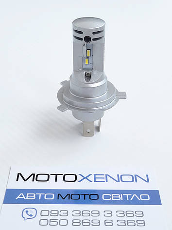 Світлодіодна LED лед лампа Н4 (HS1, PX43t) для мотоцикла компактна як галогенка BAXSTER SE Plus 1шт., фото 2