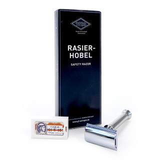 Giesen & Forsthoff Безпечна бритва 1920 Edition з ручкою з неіржавкої сталі 100 мм + 10 лез 02495