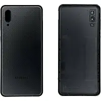 Задняя панель корпуса (крышка аккумулятора) для Samsung A025F Galaxy A02s/M025F, черная