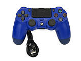 Геймпад бездротовий PS4 (Orig logo) Blue, фото 3