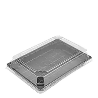 Упаковка для суши, роллов и холодных блюд 184х129 мм, черная (уп/50 шт)