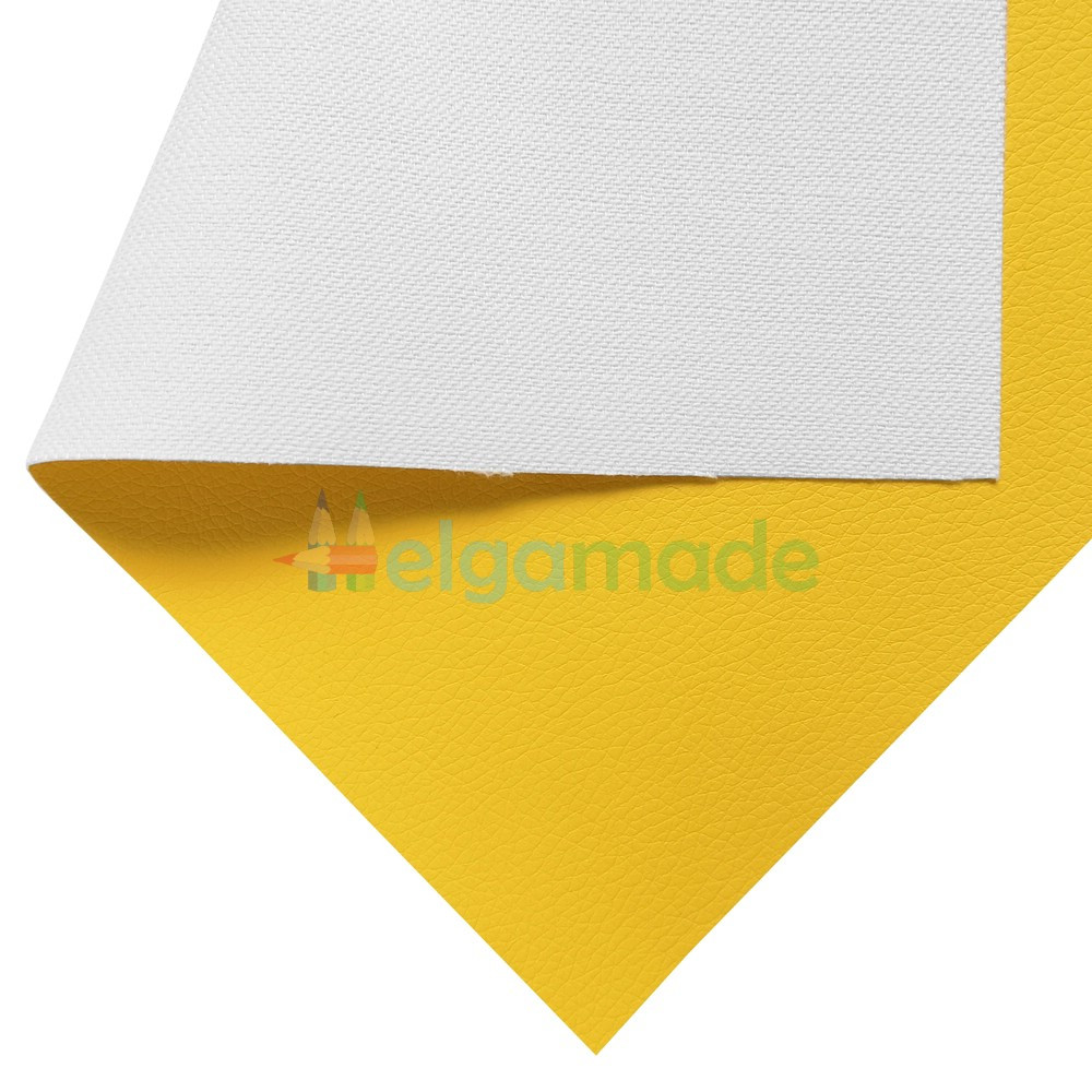 Кожзам матовий ЖОВТИЙ, 20х27 см, Китай, фото 1