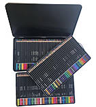 Подарунковий набір кольорових олівців Creyart в металевій коробці (120 кольорів), фото 6