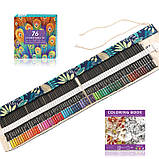 Професійний набір олівців YOVER в тканинному футлярі для професійного малювання 76 в 1, фото 6