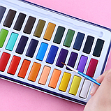 Набір художніх акварельних фарб Bianyo у металевому пеналі, 36 кольорів + пензлик, фото 2