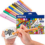 Набір акрилових маркерів STA для малювання на різних поверхнях 12 кольорів, фото 2