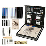 Художній набір для малювання та ескізів Yover 50 предметів (YW-PMN50), фото 2