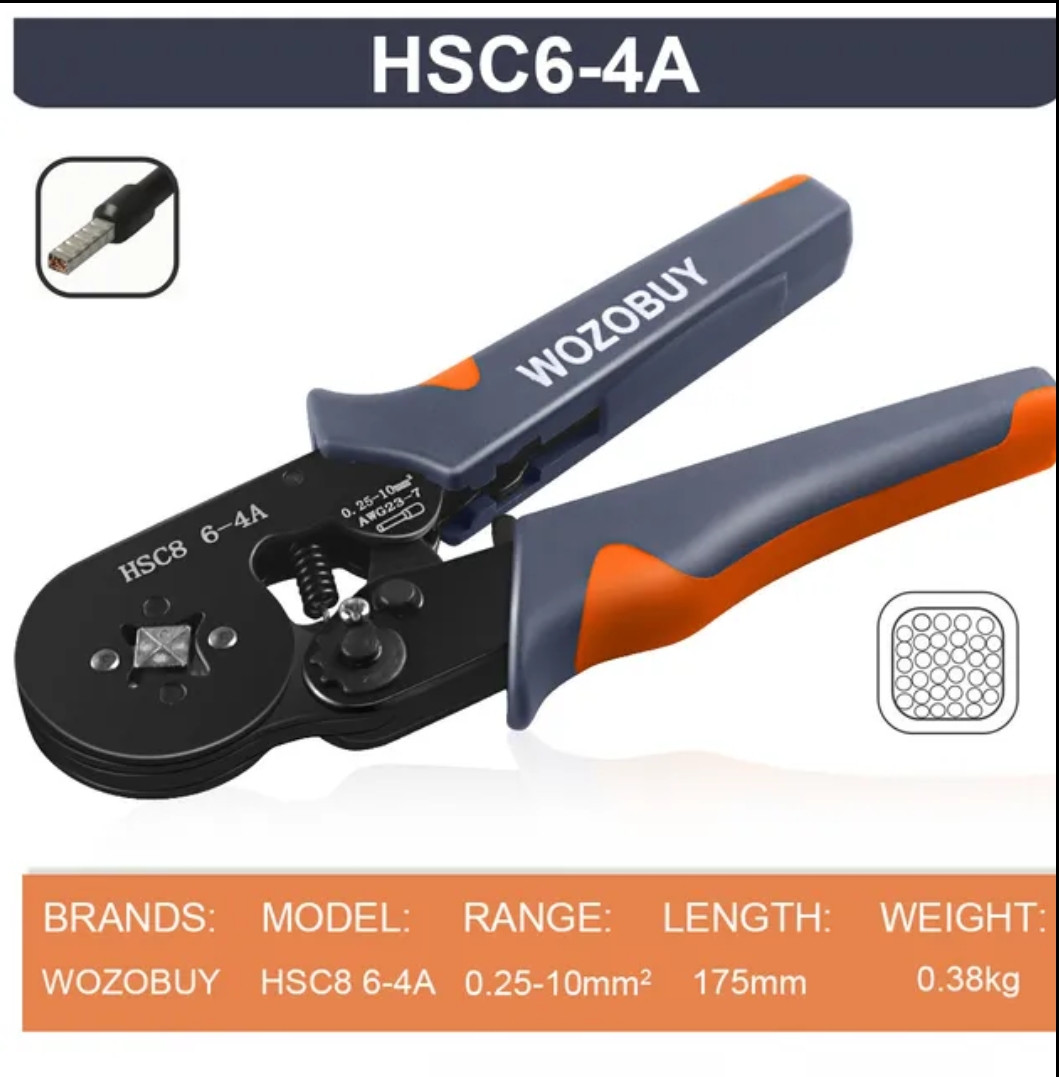 Обтискні кліщі Wozobuy HSC8 6-4А 0,25 -10,0 мм
