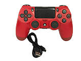 Геймпад бездротовий PS4 (Orig logo) Red, фото 4