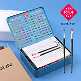 Преміум -набір акварельних олівців KALOUR 120 кольорів метал пеналі, фото 6