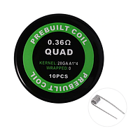 Спираль PREBUILT - Quad (Kanthal, 0.36 ohm)