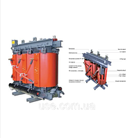 Трансформатор, в литой изоляции, сухой, 250 кВА, 6/0,4 и 10/0,4, ТСЗЛ