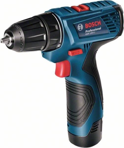 Шурупокрут-дриль Bosch GSR 120-Li, 12 V, 2х2Аг, 14/30 Нм, 400/1500 об./хв, 0.89 кг, кейс (06019G8000)