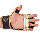 Рукавички для змішаних єдиноборств MMA Venum 3393 розмір M White-Gold, фото 3