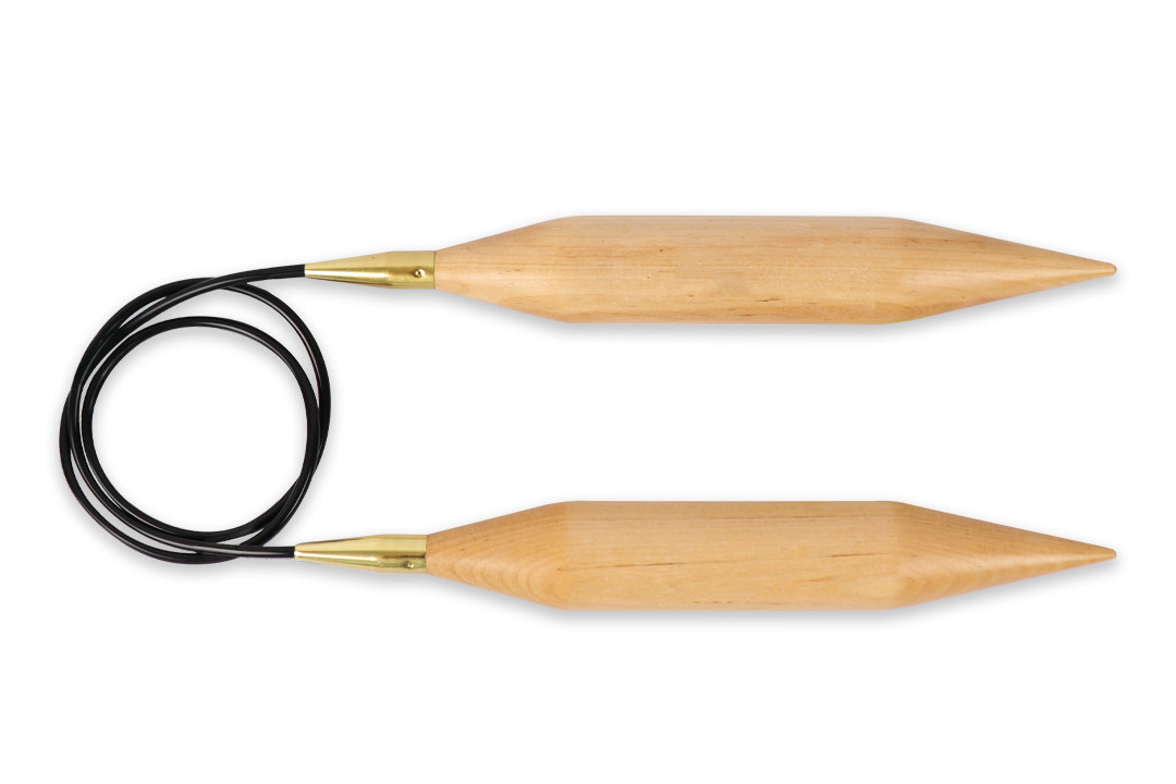 Спиці кругові 35.00mm-120cm Jumbo Basix Birch Wood, KnitPro
