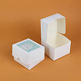 Коробка маленька на День народження 110*110*80 мм Коробочки для тістечок десертів, фото 2