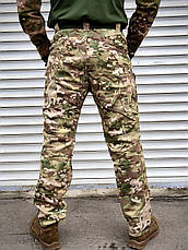 Чоловічі формені штани демісезонні Ріп-Стоп Мультикам, Штани чоловічі карго польові з накладними кишенями, фото 3