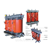 Трансформатор сухий, 10/0,4кВ, 6/0,4кВ, 2000кВА, високовольтний, понижуючий