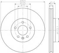 Диск тормозной OPEL AstraZafira F D=321mm 09&gt &gt TEXTAR 92256803 для OPEL ASTRA J Sports Tourer.