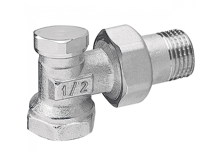 Радіаторний клапан 1/2" відсікаючий кутовий FERRO
