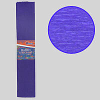 Гофрированная бумага " Темно-фиолетовый " 50*200 см 55%, 20г/м2 жатка креп гофра Krepina креповая бумага