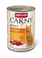 Упаковка влажного корма Animonda Carny Adult Beef + Chicken для кошек с говядиной и курицей 400 г x 6 шт