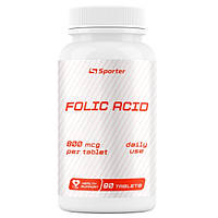 Витамины и минералы Sporter Folic Acid 800 mcg, 90 таблеток