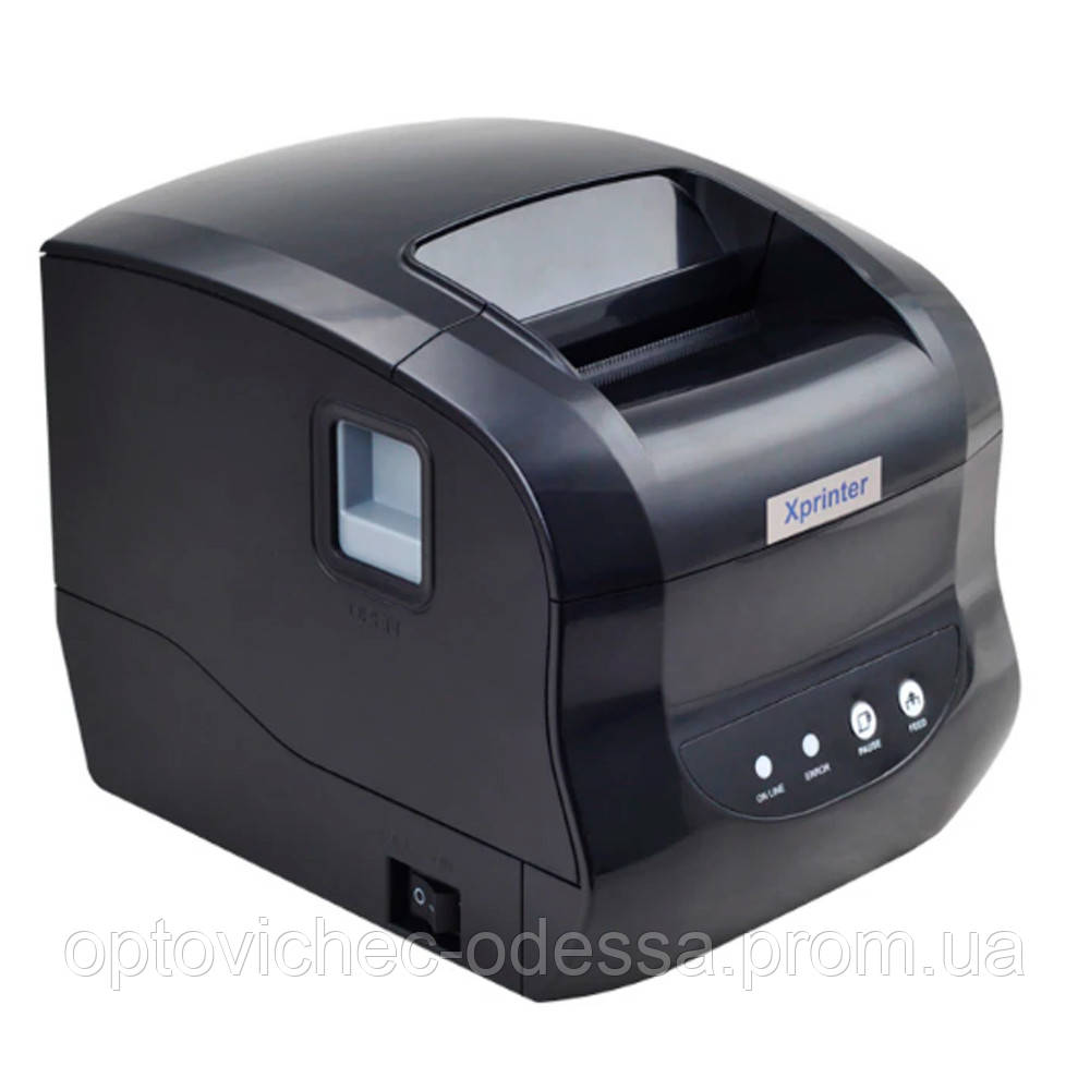 Принтер етикеток QR та штрих-кодів Xprinter XP-365B Bluetooth Bluetooth Чорний Хіт продажу!