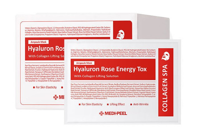 Ампульна омолоджуюча маска з трояндою Medi-Peel HYALURON ROSE ENERGY TOX AMPOULE MASK 1шт