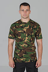 Футболка чоловіча тактична / Камуфльована літня футболка з бавовни у британському камуфляжі