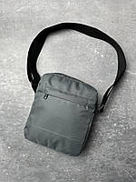 Модная сумка барсетка серая без лого маленькая универсальная и качественная, повседневная для путешествий