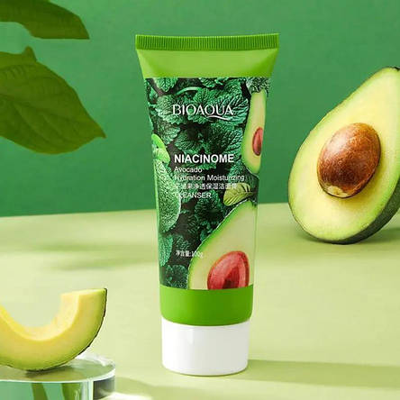 Опт Пінка для вмивання з авокадо екстрактом Bioaqua Niacinome Avocado Hydrating Moisturizing Cleanser, фото 3