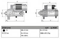 Стартер DENSO DSN1210 для TOYOTA Land Cruiser 200 4.5d 07 на TOYOTA LAND CRUISER (VDJ20_, UZJ20_).