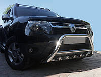 Кенгурятник без надписи WT003 (нерж.) для Renault Duster 2008-2017 гг