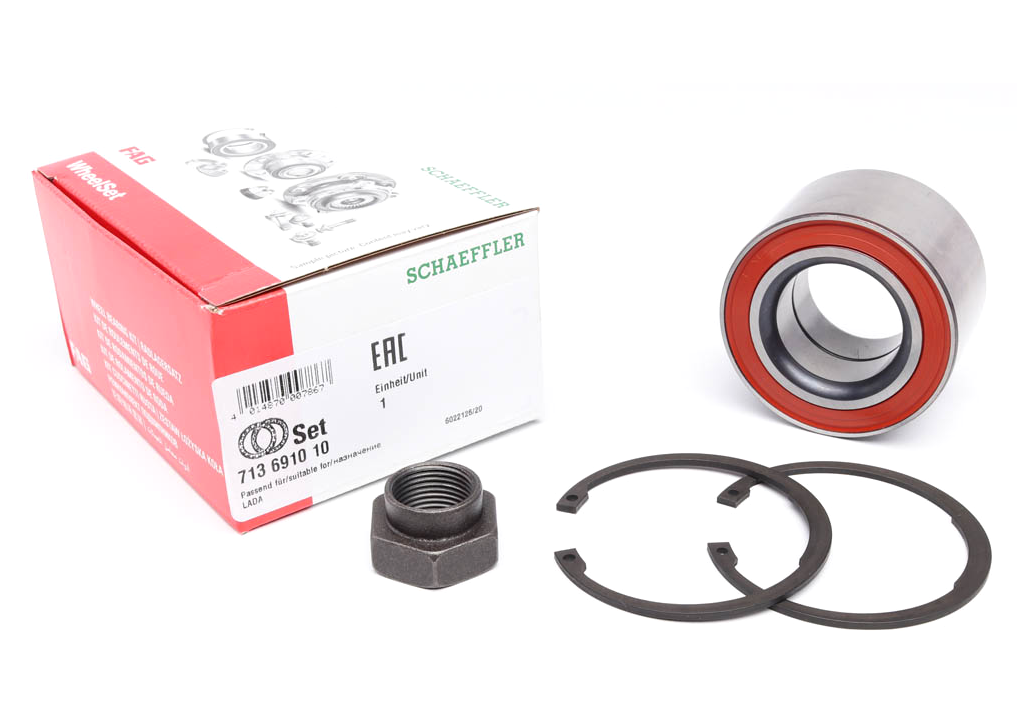 Підшипник передньої маточини ВАЗ 2108, 2109, 2110, 2111, 2112, 2113, 2114, 2115 (2108-3103020) FAG 713 6910 10, фото 1