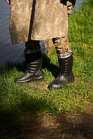 Мужские тактические сапоги резиновые 44 размера, черные, армейские и водонепроницаемые для рыбалки и охоты