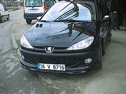 Передня нижня накладка (під фарбування) для Peugeot 206