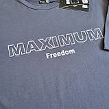 Футболка чоловіча Maximum Freedom, графіт (сірий), фото 3