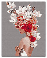 Картина по номерам на холсте с подрамником "Квіткова тіара", набор акриловая живопись цифрами