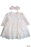 Платье персикового цвета для девочки (68 см.) MYMIO baby
