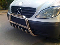 Кенгурятник WT004 (нерж.) с надписью, 2004-2010, 60мм для Mercedes Vito W639