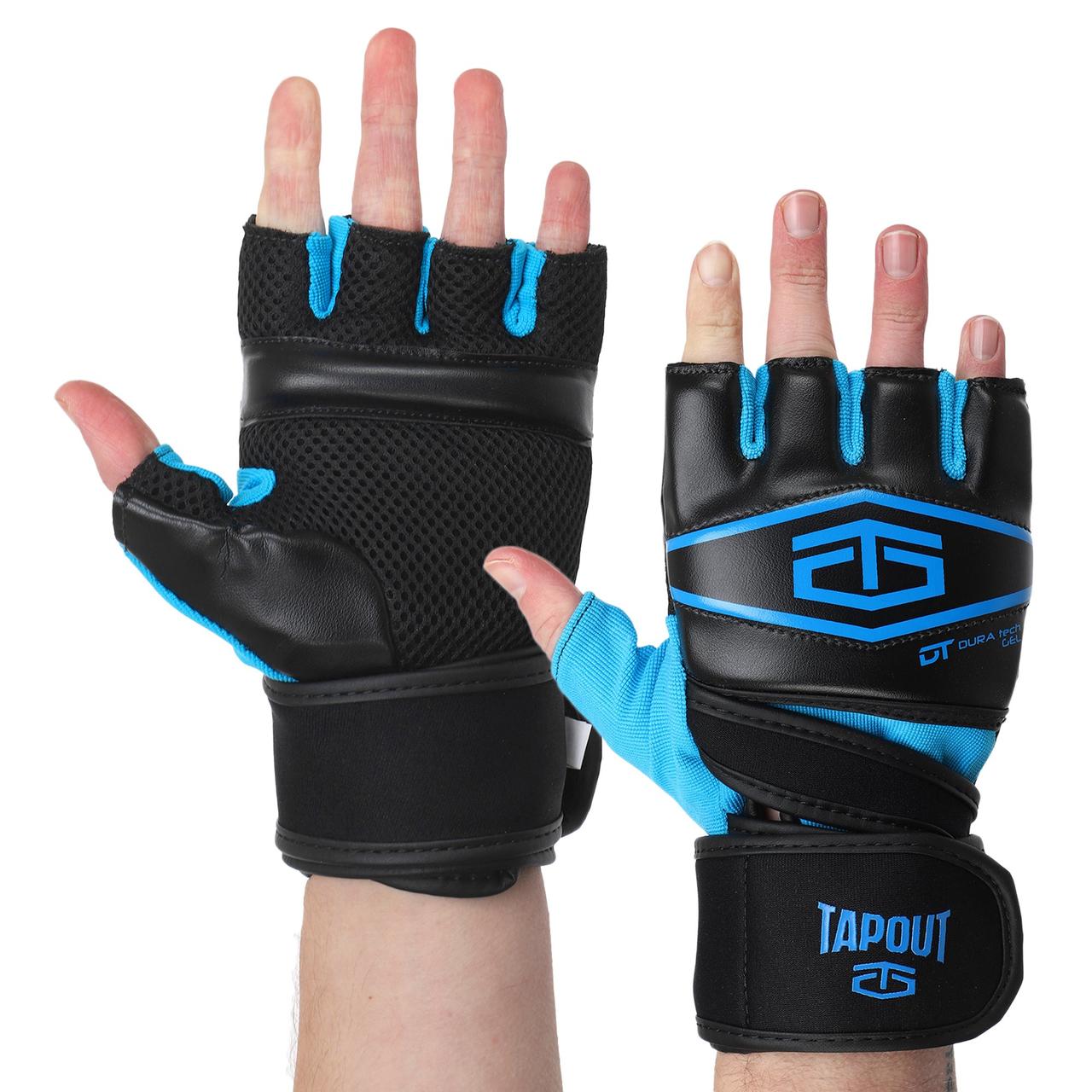 Перчатки для смешанных единоборств MMA TapOut 168521 размер S-M Black-Blue - фото 1 - id-p1887239369