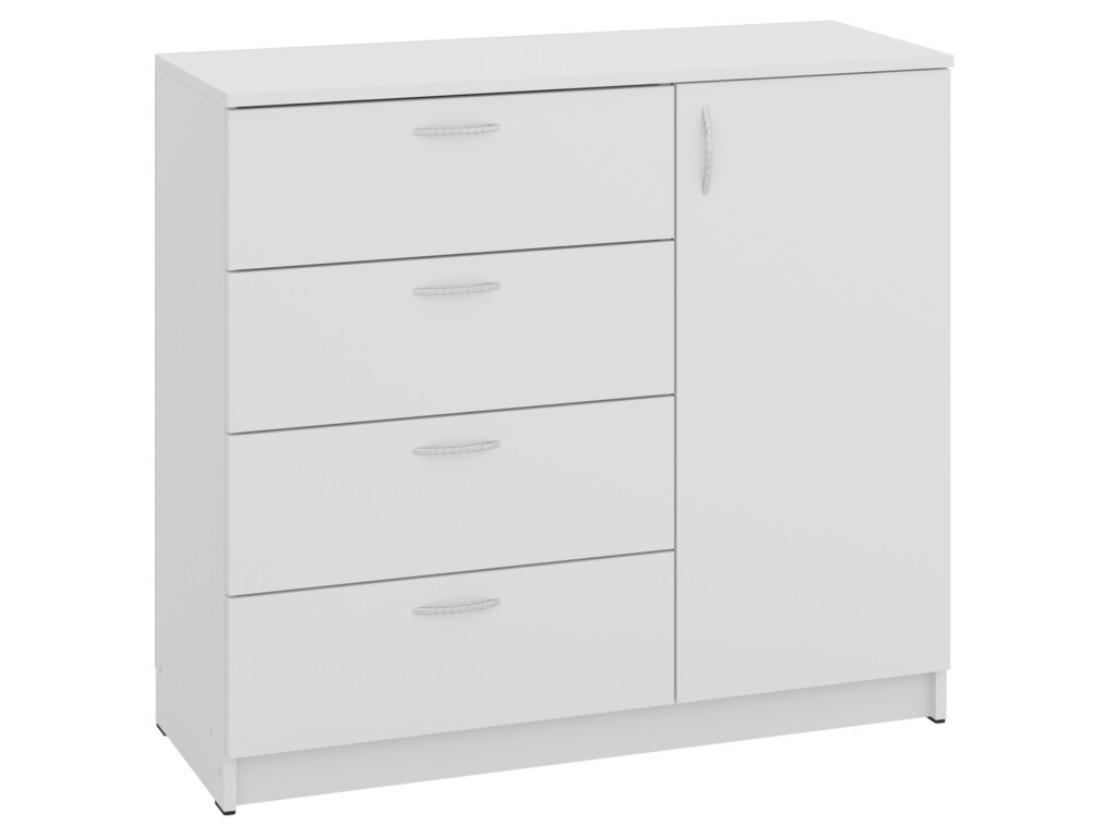 Комод на 4 ящики з полицями 4+1 Піхотин білий, фото 1