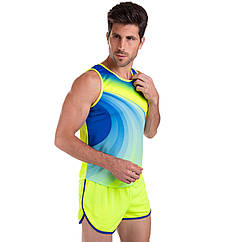 Форма для легкої атлетики чоловіча Zelart Lidong 5805 розмір 2XL (175-180 см) Yellow-Blue