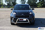 Кенгурятник WT006 (нерж) для Kia Sportage 2015-2021 рр, фото 5