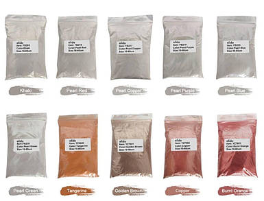 Перламутрові пігменти для епоксидної смоли 10 шт фасування по 10г (1) (є 30 кольорів)