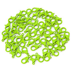 Карабін в упаковці +-20 шт. 12 мм Салатовий